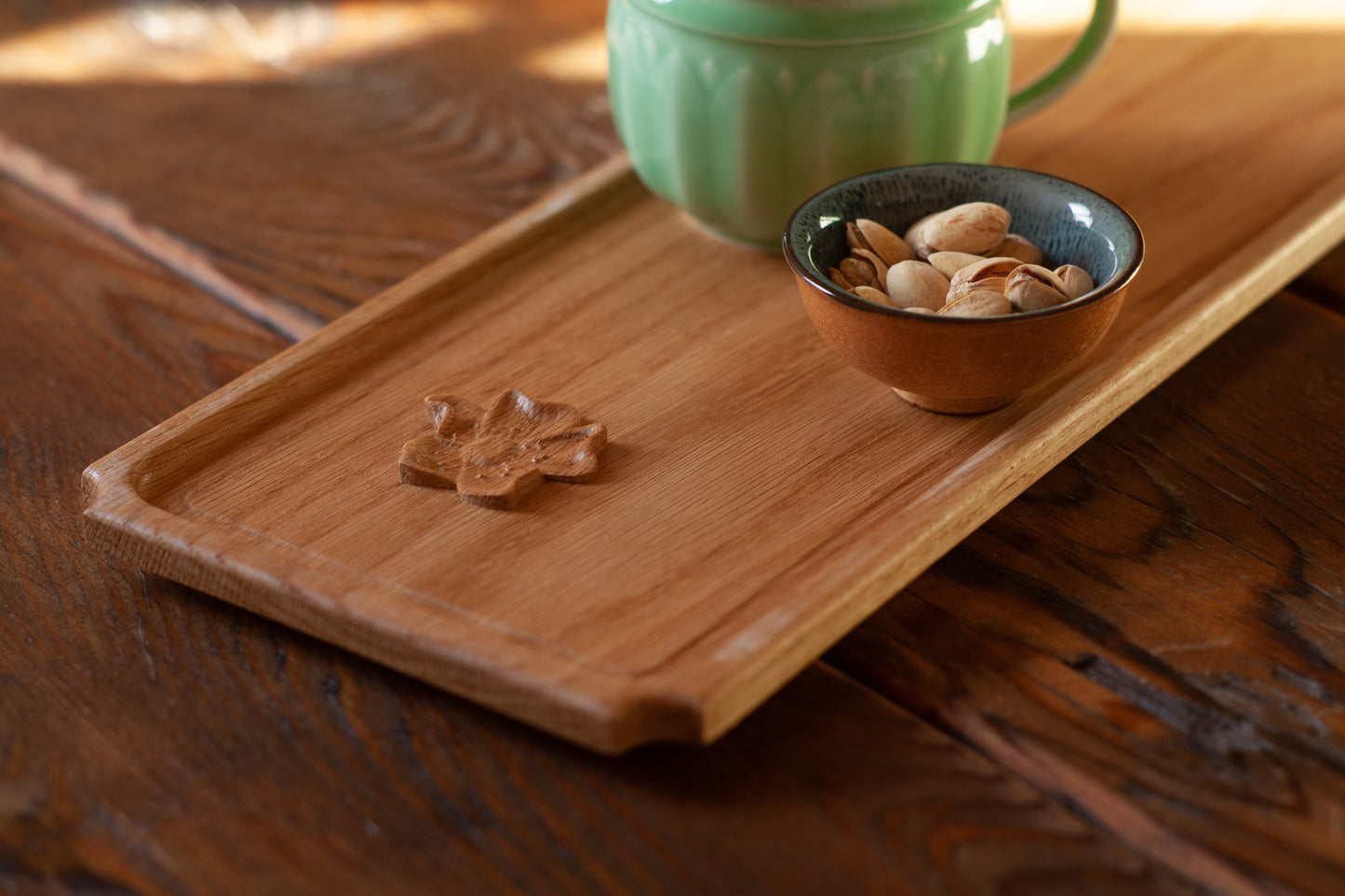 Long Tray with Flower